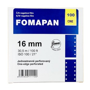 Кинопленка Foma Fomapan Cine 100 16mm, катушка 30.5 м, односторонняя перфорация