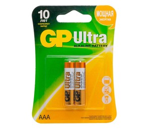 Батарейки GP Ultra AAA (LR03), 2 шт.