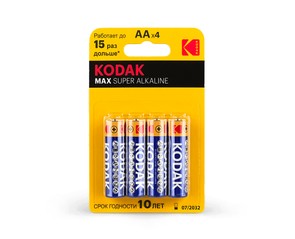 Элемент питания (батарейка) Kodak Max AA (LR6) /4 шт