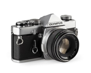Фотоаппарат пленочный зеркальный Olympus OM-1 с объективом Zuiko 50 mm f/1.8
